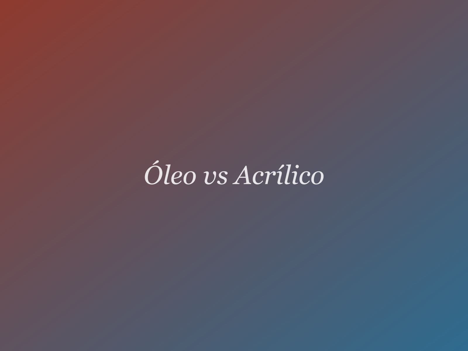 Detalle comparativo de pinceladas al óleo y acrílico en colores intensos