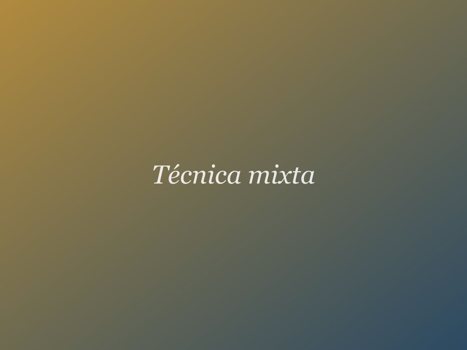 Detalle de una obra en técnica mixta con texturas doradas y azules